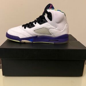 Kids White and Purple Sneakers